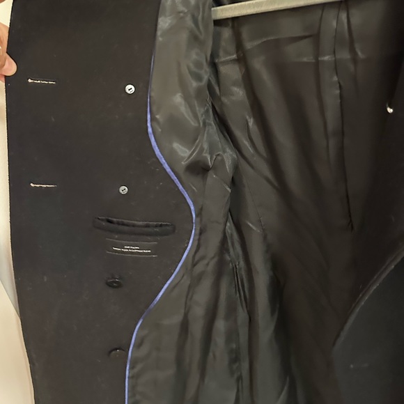 Babaton Black Italian Wool & Cashmere Blend Military Peacoat Sz Small - Picture 7 of 8